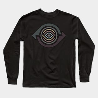 Abstract Geometry with Earth Tones Long Sleeve T-Shirt